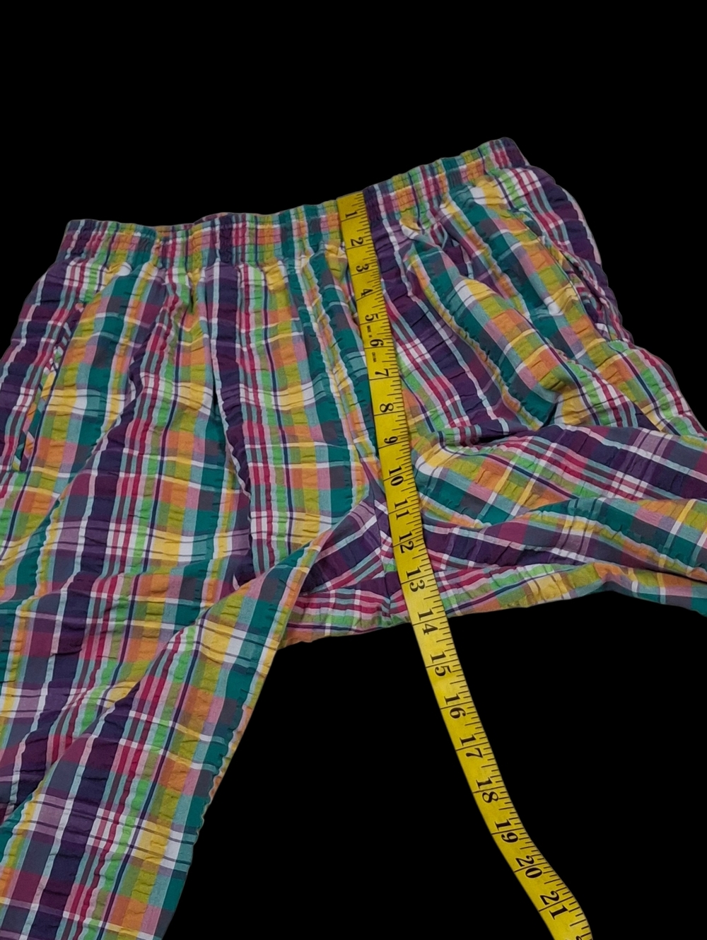 Napa Valley Colorful Plaid Comfort Waist Pull-On Cotton Pants Woman Size Medium - Picture 14 of 16
